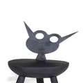 Pulpo "Flora, Little Monster" wood stool - Black
