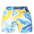Vilebrequin floral-print swim shorts - Yellow