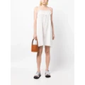 GANNI broderie-anglaise cotton minidress - White
