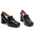 Gianvito Rossi 100mm platform leather loafers - Black