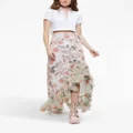 alice + olivia Braylee floral-print skirt - Neutrals