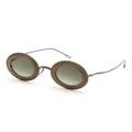 Rigards metallic round-frame sunglasses - Brown