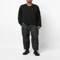Mackintosh camouflage-print cropped cargo trousers - Black