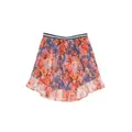ZIMMERMANN Kids floral-print ruffle-detail skirt - Pink