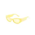 Dolce & Gabbana Eyewear logo-engraved cat-eye-frame sunglasses - Yellow