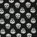 Alexander McQueen skull-print fringed-edge scarf - Black