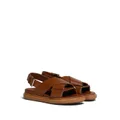 Marni Fussbet leather sandals - Brown