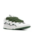 Lanvin Curb panelled lace-up sneakers - White