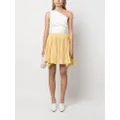 Lanvin asymmetric pleated miniskirt - Yellow