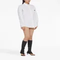 Miu Miu logo-print cotton shirt - White