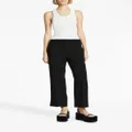Proenza Schouler mid-rise crepe cropped trousers - Black