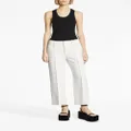 Proenza Schouler mid-rise crepe cropped trousers - White