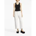 Proenza Schouler mid-rise crepe cropped trousers - White