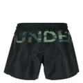 Sundek logo-print swim shorts - Black
