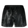 Alexander McQueen Graffiti logo-jacquard swim shorts - Black