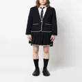 Thom Browne Full Needle knitted pleated skirt - Blue