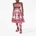 Dolce & Gabbana Majolica-print poplin skirt - Red