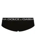 Dolce & Gabbana logo-print cotton briefs (set of two) - Black