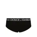Dolce & Gabbana logo-print cotton briefs (set of two) - Black