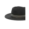 rag & bone logo-plaque woven Panama hat - Black