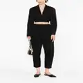 Stella McCartney tapered-leg cropped wool trousers - Black