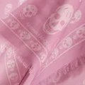 Alexander McQueen skull-motif fringed-edge scarf - Pink