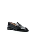 Stuart Weitzman Palmer Sleek 10mm embossed loafers - Black