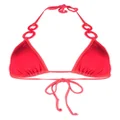 Moschino logo triangle bikini top - Pink