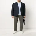 Giorgio Armani high-waisted straight leg trousers - Grey
