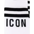 Dsquared2 intarsia-knit logo socks - White