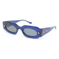 Nanushka Cathi bio-plastic square-frame sunglasses - Blue