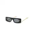 Nanushka Gabri rectangular-frame sunglasses - Black