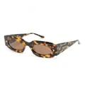 Nanushka Cathi oversize-frame sunglasses - Brown