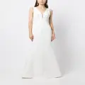 Rachel Gilbert Lennon V-neck gown - White