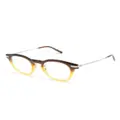 Oliver Peoples gradient-effect round-frame glasses - Brown