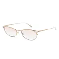 Oliver Peoples cat-eye titanium sunglasses - Gold