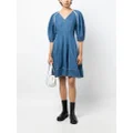 3.1 Phillip Lim contrast-stitching V-neck dress - Blue