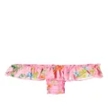 Cynthia Rowley floral-print ruffled bikini bottoms - Pink