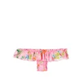 Cynthia Rowley floral-print ruffled bikini bottoms - Pink