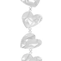 Oscar de la Renta Crushed Heart drop earrings - Silver