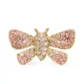 Oscar de la Renta Butterfly crystal-embellished earrings - Pink