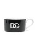 Dolce & Gabbana DG-print ceramic teacups (set of 2) - Black