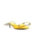 Sergio Rossi 60mm oversize-bow leather mules - Yellow