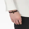 Ferragamo eyelet-detail leather bracelet - Black