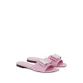 Ferragamo Double-bow leather slides - Pink