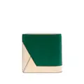 Marni logo-stamp leather wallet - Green