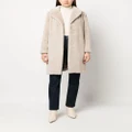 Herno faux-fur single-breasted coat - Neutrals