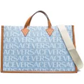 Versace Versace Allover denim tote bag - Blue
