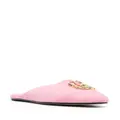Bally Gylon logo-plaque suede slippers - Pink