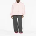 Marni logo-print cotton hoodie - Pink
